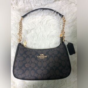 NWT COACH Teri Shoulder Bag In Signature Canvas